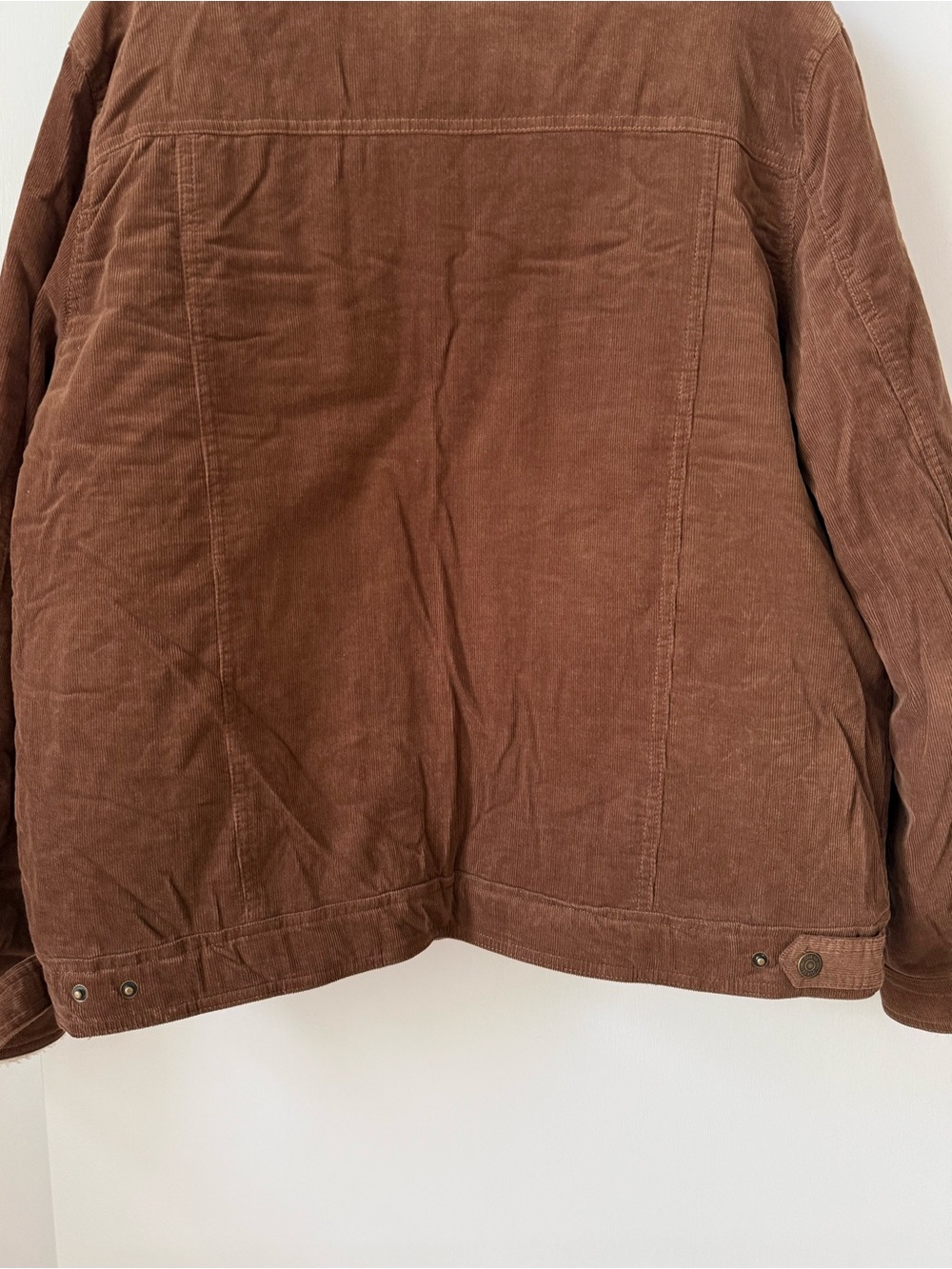 GUESS Brown Corduroy Sherpa Trucker Jacket - Picture 12 of 13